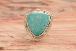 Genuine Kingman Water Web Turquoise Sterling Silver Ring